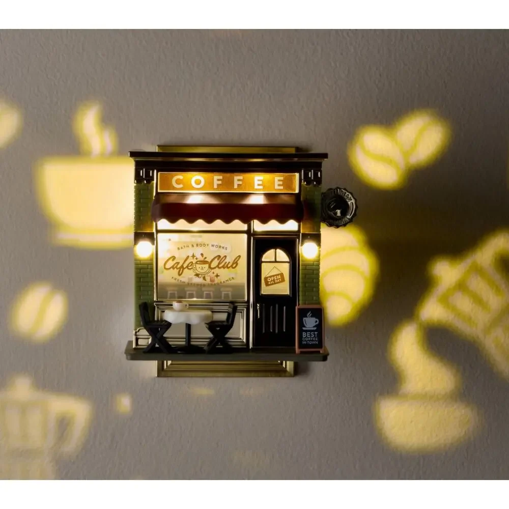 Bath & Body Works Coffee Shop Projector Nightlight Wallflowers Fragrance Plug
